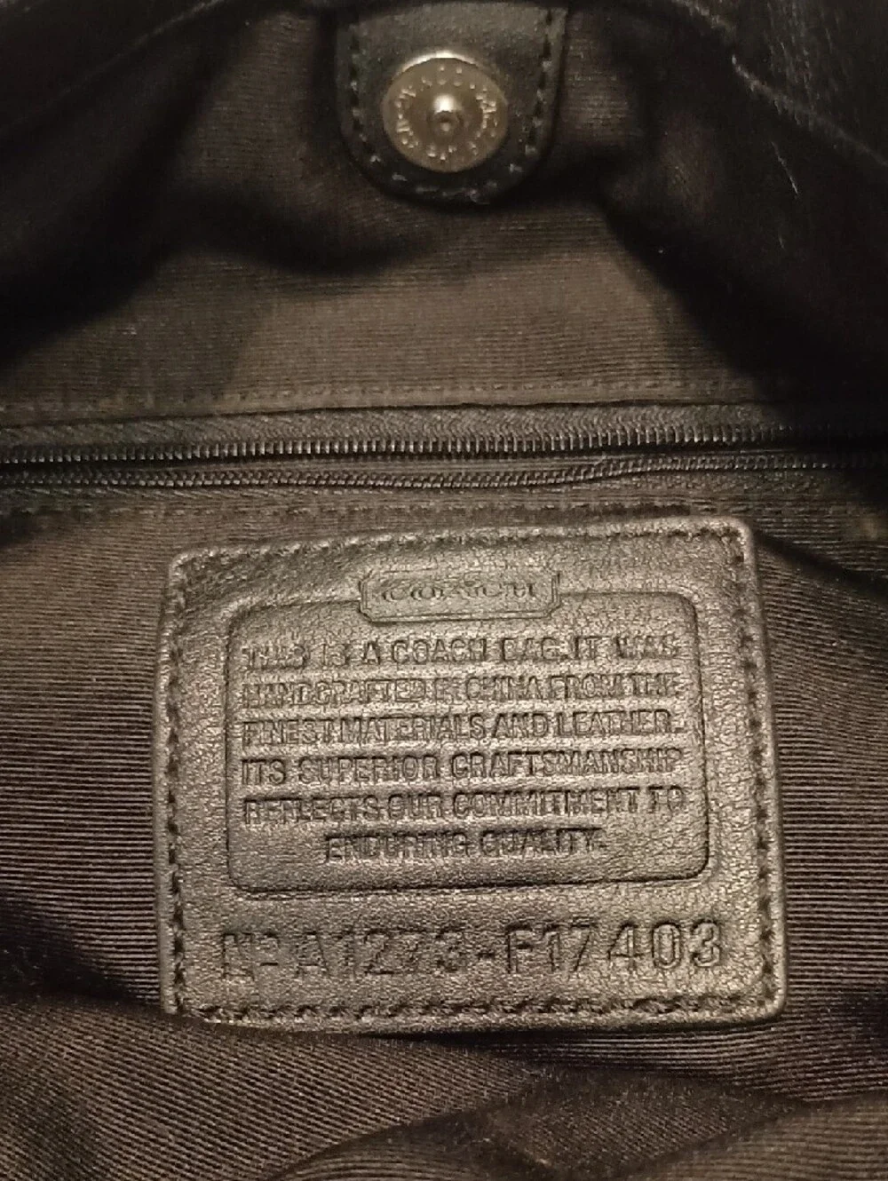 Coach Black Signature Buckle Shoulder Bag